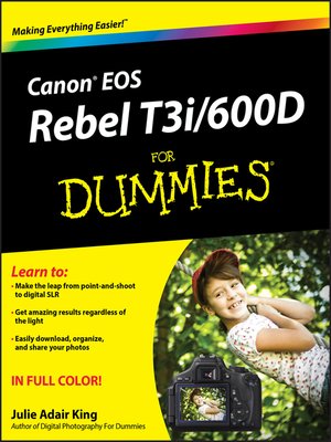 cover image of Canon EOS Rebel T3i / 600D For Dummies